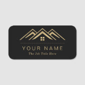 Moderne onroerend goed promotionele makelaar Logo Naamplaatje (Voorkant)