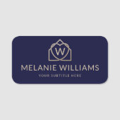 Moderne onroerend goed promotionele makelaar Logo Naamplaatje (Voorkant)