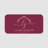 Moderne onroerend goed promotionele makelaar Logo Naamplaatje (Voorkant)