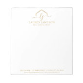 Moderne onroerend goed promotionele makelaar Logo Notitieblok (Voorkant)