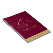 Moderne onroerend goed promotionele makelaar Logo Notitieboek (Rechterzijde)