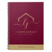 Moderne onroerend goed promotionele makelaar Logo Notitieboek (Voorkant)