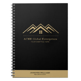 Moderne onroerend goed promotionele makelaar Logo Notitieboek