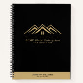 Moderne onroerend goed promotionele makelaar Logo Notitieboek (Voorkant)