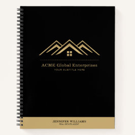 Moderne onroerend goed promotionele makelaar Logo Notitieboek