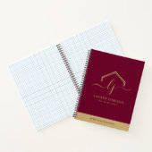 Moderne onroerend goed promotionele makelaar Logo Notitieboek (Binnen)