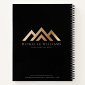 Moderne onroerend goed promotionele makelaar Logo  Notitieboek (Achterkant)