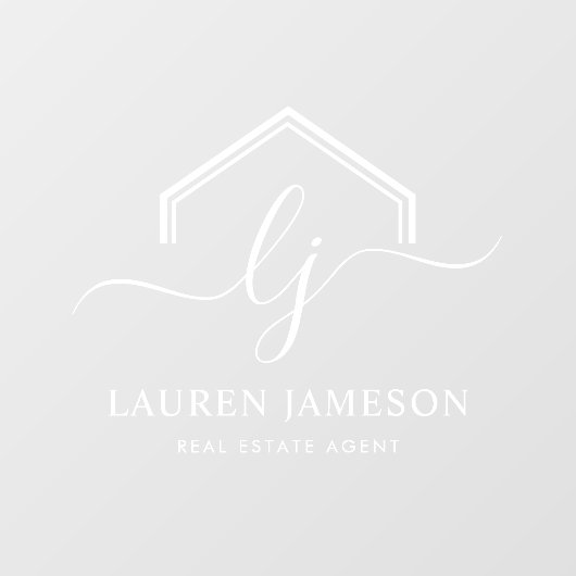 Moderne onroerend goed promotionele makelaar Logo Raamsticker (Vel)