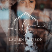 Moderne onroerend goed promotionele makelaar Logo Raamsticker