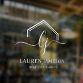 Moderne onroerend goed promotionele makelaar Logo Raamsticker