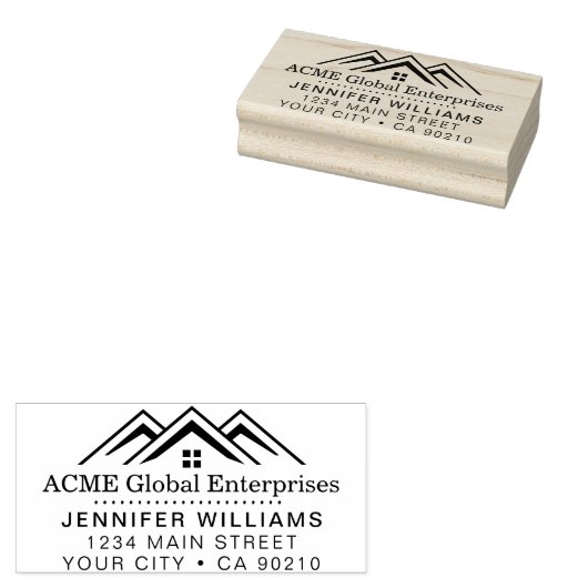 Moderne onroerend goed promotionele makelaar Logo Rubberstempel (Gestempeld)