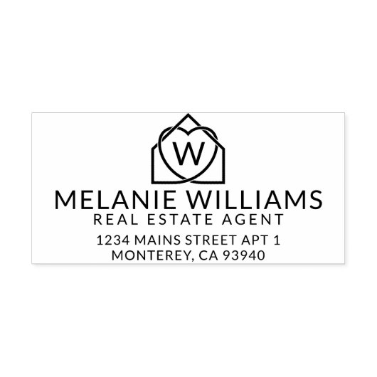 Moderne onroerend goed promotionele makelaar Logo Rubberstempel (Afrduk)