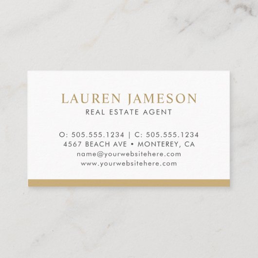 Moderne onroerend goed promotionele makelaar Logo  Visitekaartje (Achterkant)