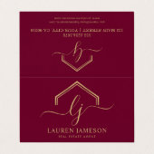 Moderne onroerend goed promotionele makelaar Logo Visitekaartje (Buitenkant ongevouwen)