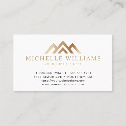 Moderne onroerend goed promotionele makelaar Logo  Visitekaartje (Achterkant)