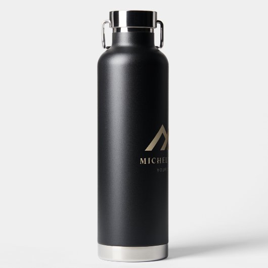 Moderne onroerend goed promotionele makelaar Logo Waterfles (Voorkant)