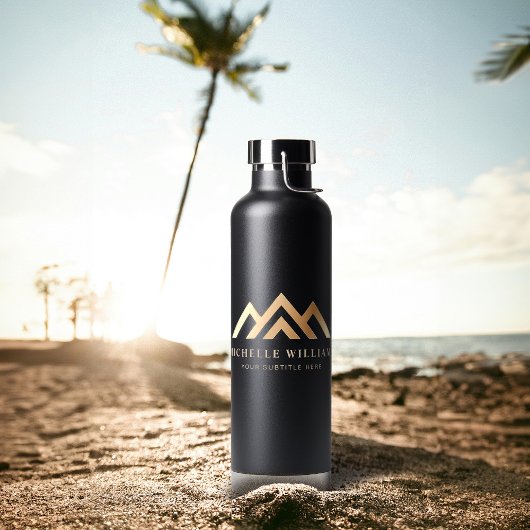 Moderne onroerend goed promotionele makelaar Logo Waterfles