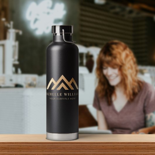 Moderne onroerend goed promotionele makelaar Logo Waterfles