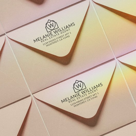 Moderne onroerend goed promotionele makelaar Logo Zelfinktende Stempel