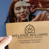 Moderne onroerend goed promotionele makelaar Logo Zelfinktende Stempel