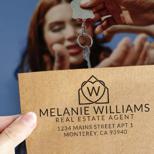 Moderne onroerend goed promotionele makelaar Logo Zelfinktende Stempel