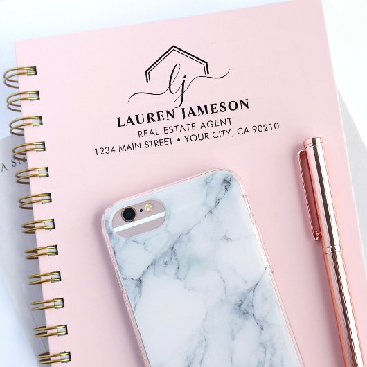 Moderne onroerend goed promotionele makelaar Logo Zelfinktende Stempel