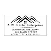 Moderne onroerend goed promotionele makelaar Logo Zelfinktende Stempel (Design)