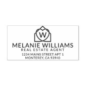 Moderne onroerend goed promotionele makelaar Logo Zelfinktende Stempel (Design)