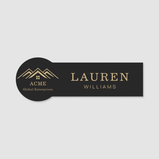 Moderne onroerend goed promotionele makelaar naamplaatje (Voorkant)