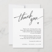 Moderne Ontspannen Leuke Trouw Hart Handgetekend Bedankkaart (Voorkant)