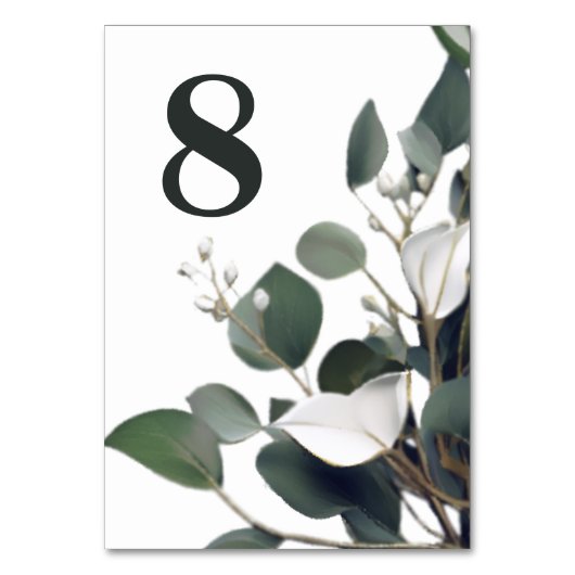 Moderne ontvangst van het Eucalyptus Weddenschap Kaart (Achterkant)