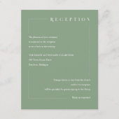 Moderne ontvangstkaart, initialen informatiekaartje (Voorkant)