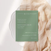 Moderne ontvangstkaart, initialen informatiekaartje