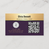 Moderne ontwerp consultant QR-code Visitekaartje (Achterkant)