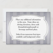 Moderne ontwerp golf en strepen zilver uitnodiging (Achterkant)