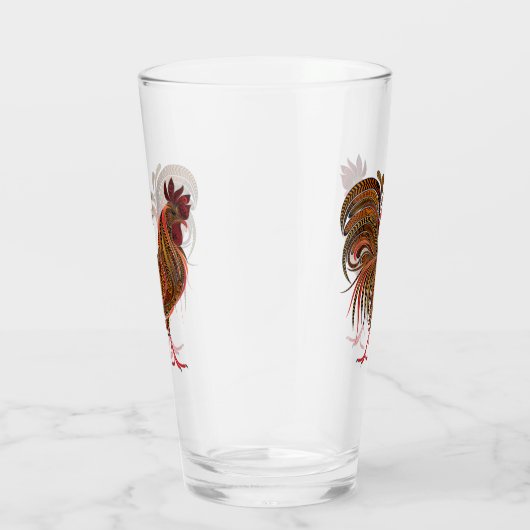 Moderne Ontwerp Rooster Chicken Art Glas (Rechts)