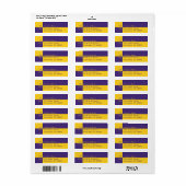 Moderne ontwerp schoolkleuren retouradres etiket (Full Sheet)
