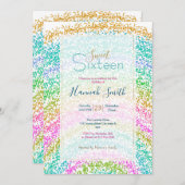 Moderne ontwerp van Stippen voor regenbooglitter Kaart (Voorkant / Achterkant)