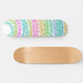Moderne ontwerp van Stippen voor regenbooglitter Persoonlijk Skateboard (Horizontaal)