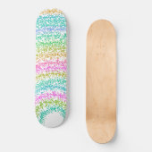 Moderne ontwerp van Stippen voor regenbooglitter Persoonlijk Skateboard (Voorkant)