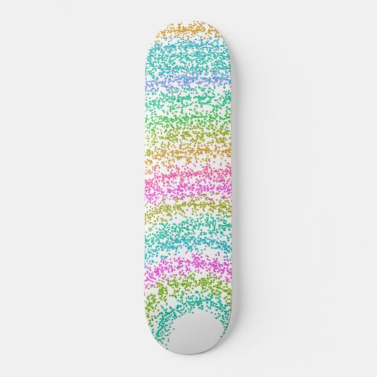 Moderne ontwerp van Stippen voor regenbooglitter Persoonlijk Skateboard (Voorkant)