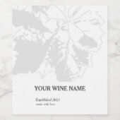 Moderne ontwerp van waslabel wijn etiket (Enkel label)