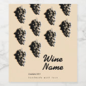 Moderne ontwerp van waslabel wijn etiket (Enkel label)