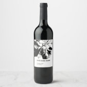 Moderne ontwerp van waslabel wijn etiket (Voorkant)