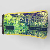 Moderne ontwerp voor printplaten voeg naam toe Gee Golfheadcover (Voorkant)