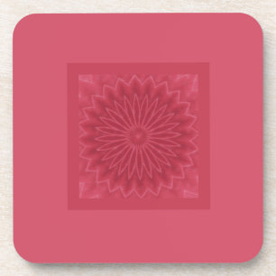 Moderne Ontwerper Roze Bloem Sieraftdruk Bier Onderzetter