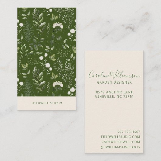 Moderne Ontwerper van Tuinen Branding Visitekaartje (Voorkant / Achterkant)
