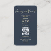 Moderne ontwikkelaar software engineer donkerblauw visitekaartje (Achterkant)