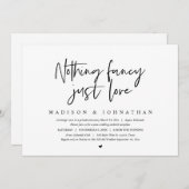 Moderne ontwikkeling, niets Fancy, gewoon liefde Kaart (Voorkant / Achterkant)