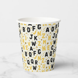 Moderne Onyx & Goud Academie Papieren Bekers